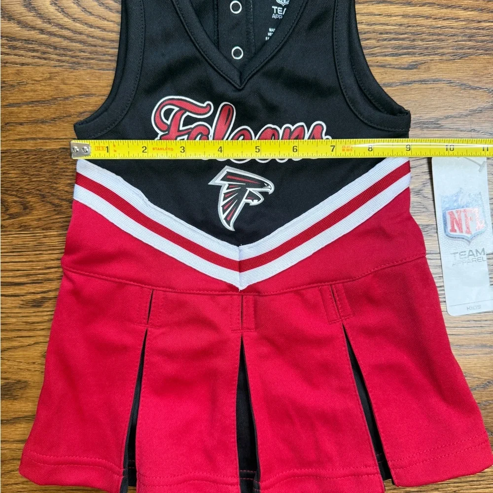 NWT NFL Team Apparel Atlanta Falcons Girls Sleeveless Cheerleader Dress 12 Mths